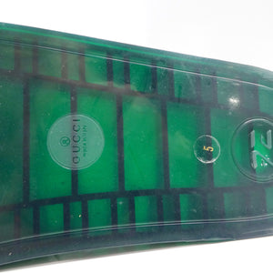 Gucci Rubber Slide Sandals Transparent Green