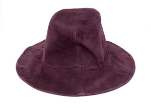 Maison Michel Purple Suede Brim Hat