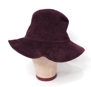 Maison Michel Purple Suede Brim Hat