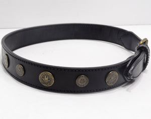 Moschino 1990s Black Leather Belt