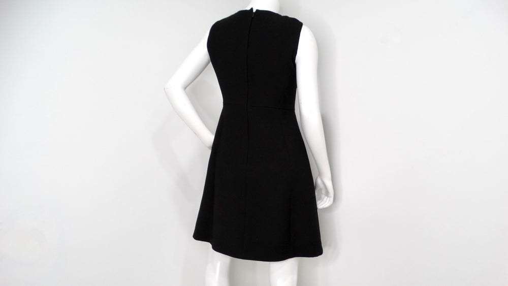 Dolce & Gabbana Black Sleeveless Dress With Daisy Crystal Accents