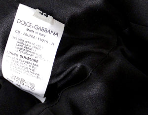 Dolce & Gabbana Black Sleeveless Dress With Daisy Crystal Accents