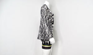 Missoni Crochet Printed Bell Sleeve Mini Dress