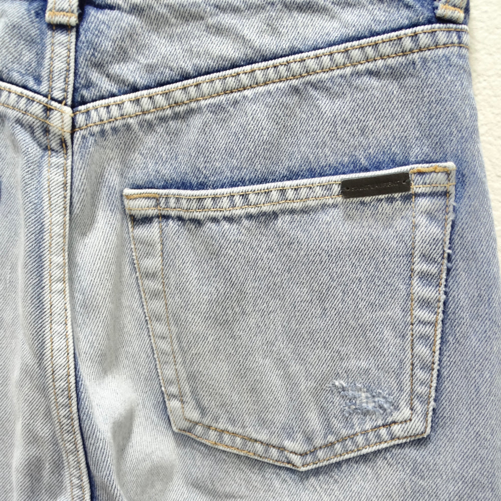 Saint Laurent Light Wash Denim Skinny Jeans