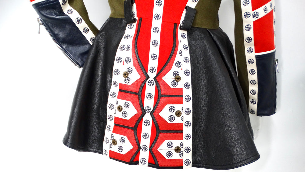 Alexander McQueen Avant-Garde Military Style Peplum Jacket