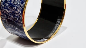 Hermes Enamel 18k Gold Plated "La Source De Pegase" Motif Bracelet