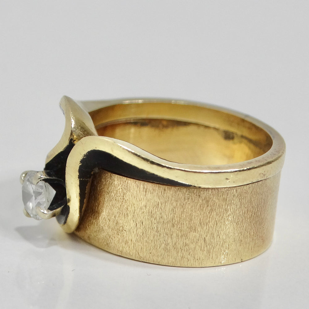 14K Gold 1960s Diamond Ring