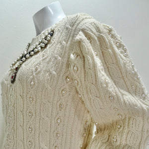 GUCCI Crystal-embellished wool sweater