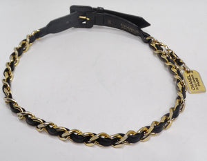 Chanel 1990s 31 Rue Cambon Black Leather Chain Belt – Vintage by Misty