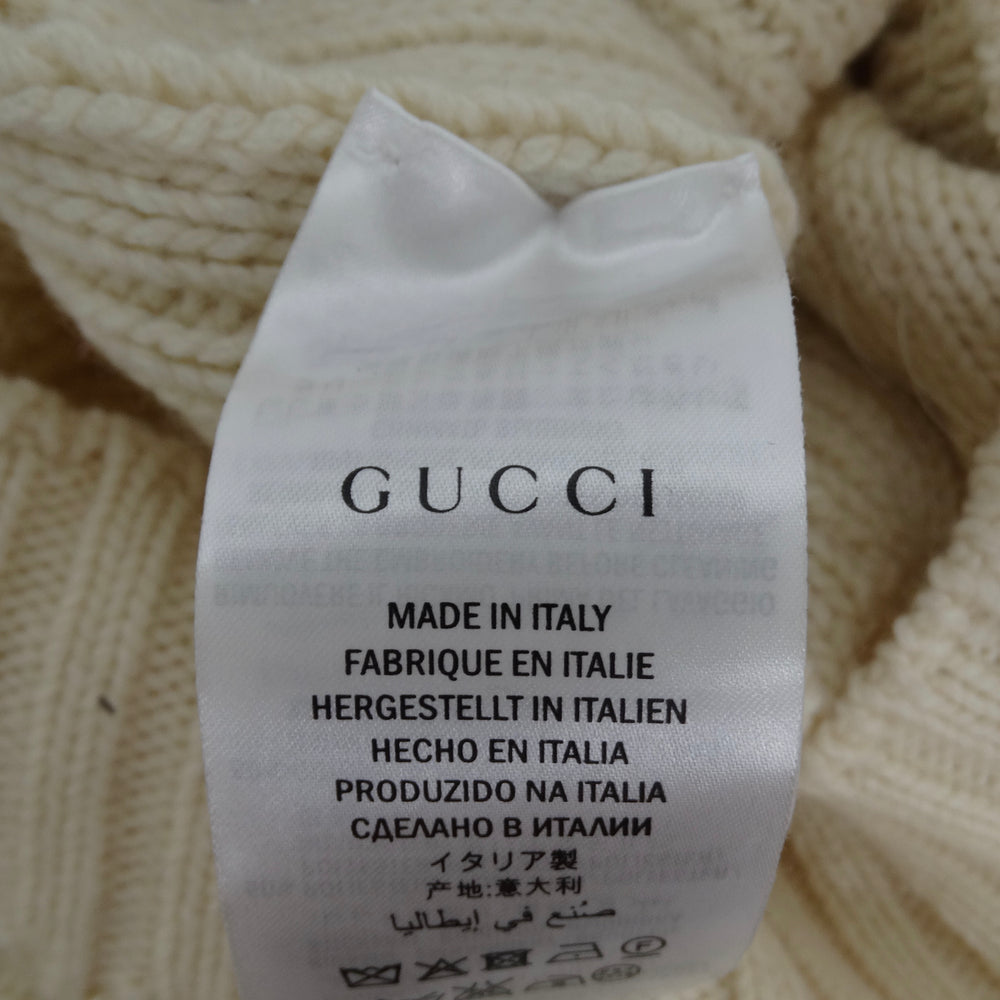 White cable knit sweater – Made in italy