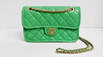 2021 Chanel Mint Green Caviar Leather Flap Bag