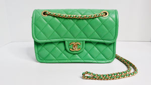 2021 Chanel Mint Green Caviar Leather Flap Bag