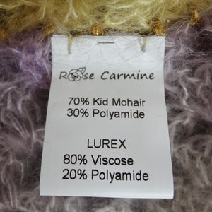 Rose Carmine Patchwork Crochet Multicolor Mohair Duster Cardigan