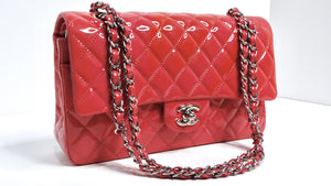 Chanel Ombre Pink Patent Leather Medium Classic