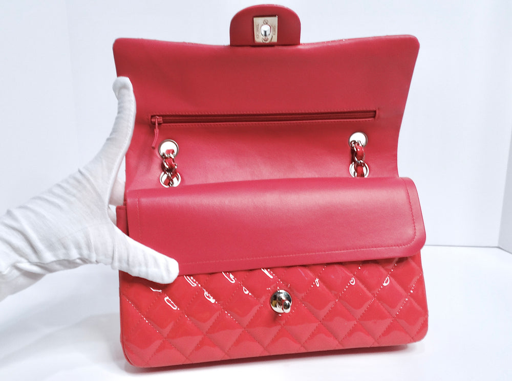 Chanel Ombre Pink Patent Leather Medium Classic