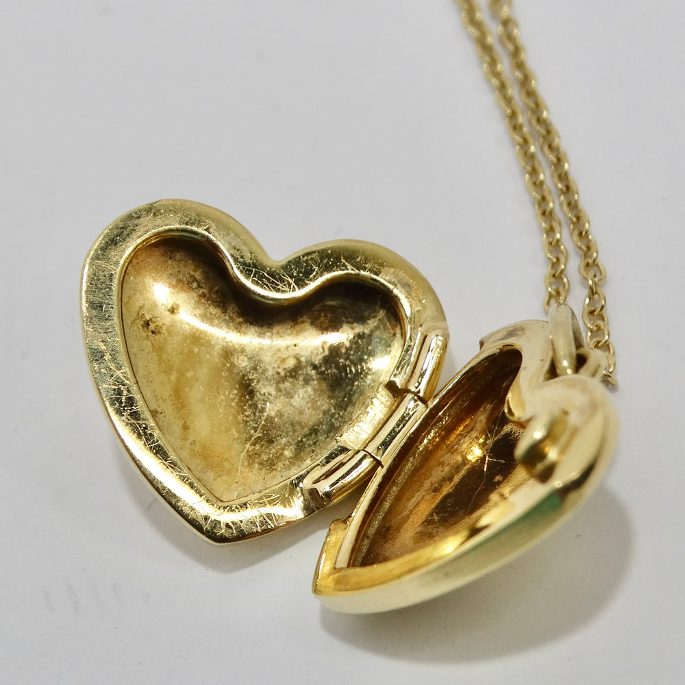 Vintage Tiffany & Co 18 Karat Yellow Gold Heart Lock Pendant
