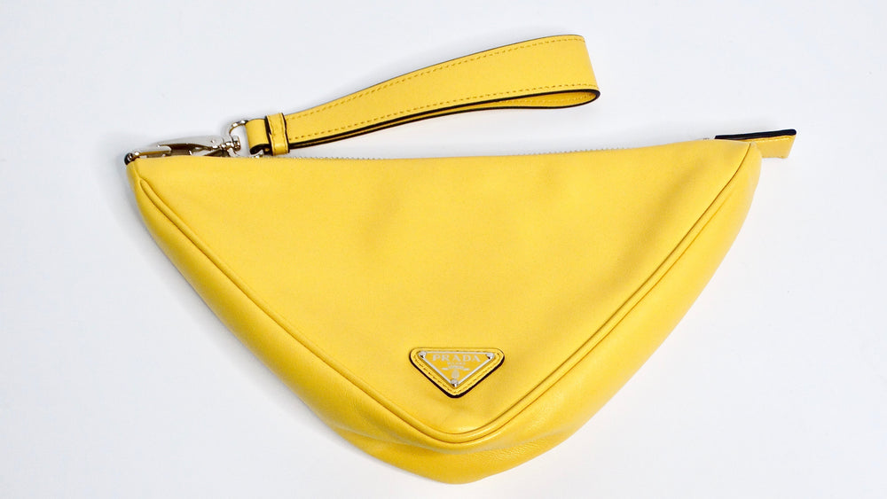 Prada Sole Grace Triangle Leather Pouch