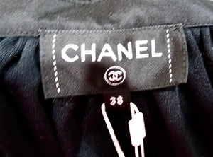 Chanel Black Velvet Sequin Logo Mini Skirt 2022