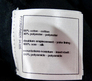 Chanel Black Velvet Sequin Logo Mini Skirt 2022