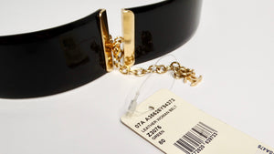 2007 Chanel Gripoix Medallion Patent Leather Belt with Pearl