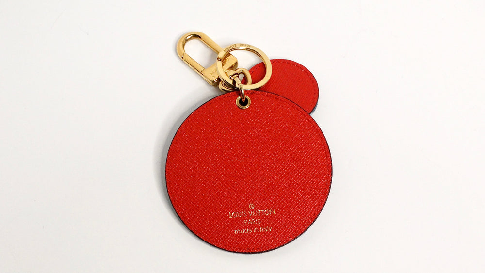 Louis Vuitton Monogram Denim and Red Leather Bag Charm