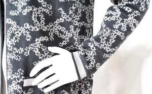 Chanel Grey & White Interlocking CC Logo Knit Cardigan