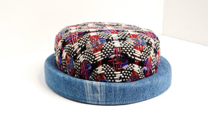 Chanel Tweed and Denim Bowler Hat