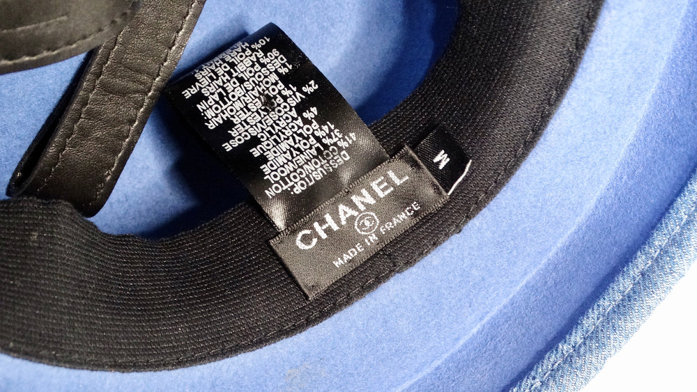 Chanel Tweed and Denim Bowler Hat