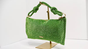 Cult Gaia Green Nano Hera Crystal Handbag