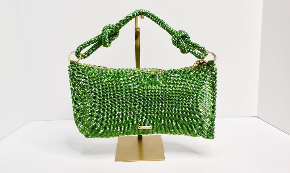 Cult Gaia Green Nano Hera Crystal Handbag