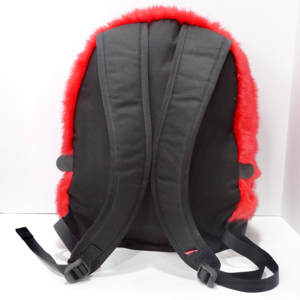 Supreme The North Face Red Faux Fur Backpack