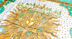 Hermes "Carpe Diem" Sun Motif Silk Scarf