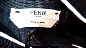 Fendi Black Zucca Monogram Knit V-Neck Cardigan