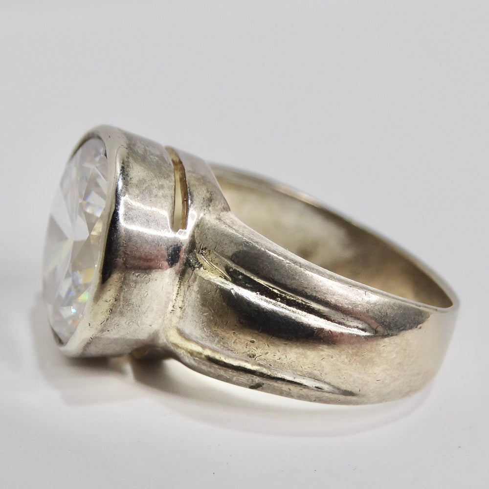 1960s Silver Cubic Zirconia Ring