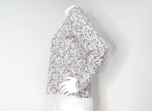 Chanel White Cotton Logo Sequins Long-Sleeve Top