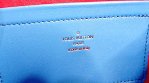 Louis Vuitton Monogram Pochette Coussin Blue & Red Lambskin Bag