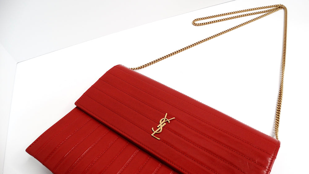 Ysl red and gold bag sale