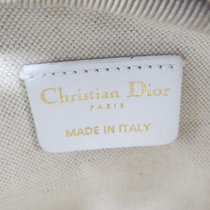 Christian Dior Micro Vibe Zip Bowling Bag Blue Leather