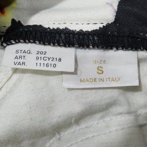 Roberto Cavalli 90s Black Floral Denim Jeans