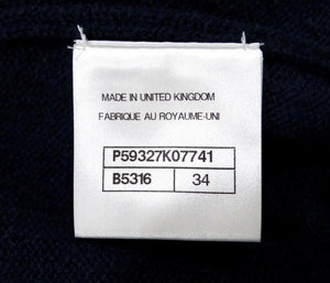 Chanel Navy Blue & Orange Cashmere Knit Mini Skirt