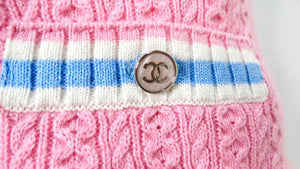 Chanel Pink Cashmere & Cotton Blend Knit Mini Skirt