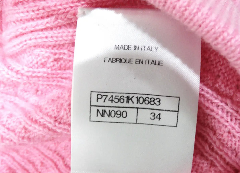 Chanel Pink Cashmere & Cotton Blend Knit Mini Skirt