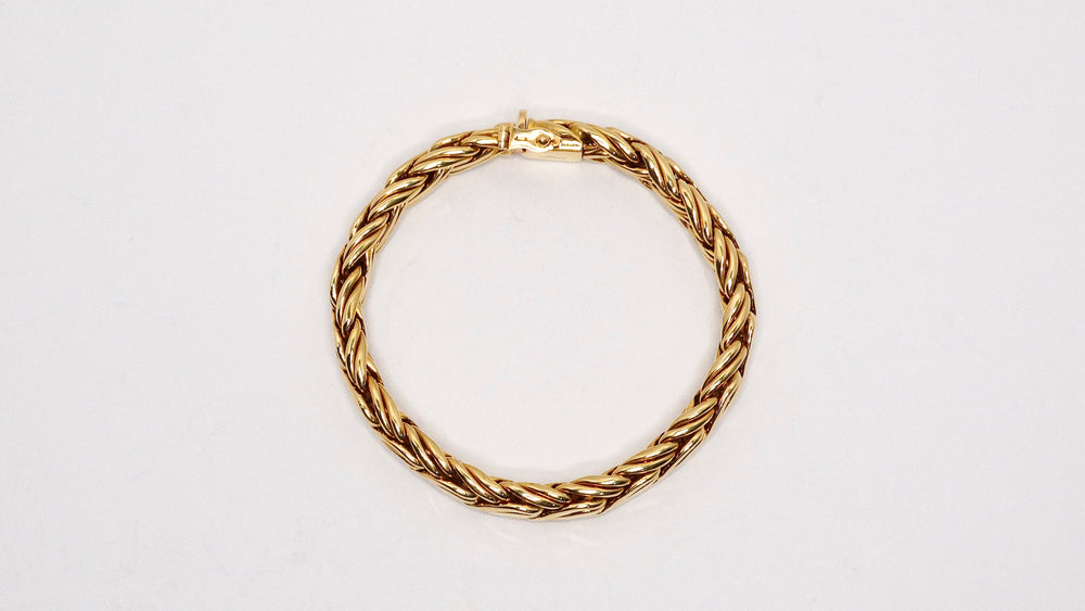 Vintage Tiffany & Co. 18k Yellow Gold Byzantine Bracelet