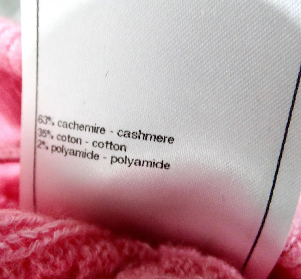 Chanel Pink Cashmere & Cotton Blend Knit Mini Skirt