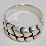 1980s Pure Silver Mens Ring