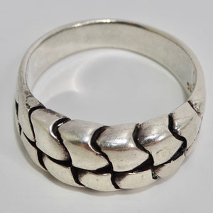 1980s Pure Silver Mens Ring