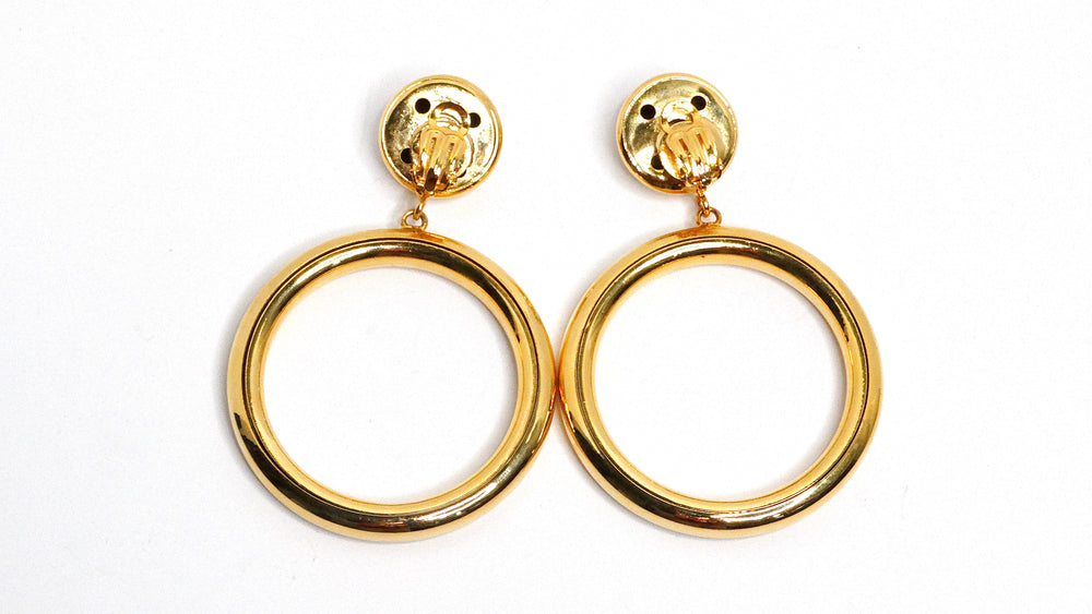 JLO Hoop Gold Tone Clip-On Earrings