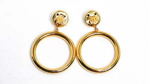 JLO Hoop Gold Tone Clip-On Earrings