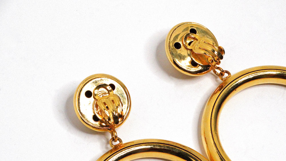 JLO Hoop Gold Tone Clip-On Earrings