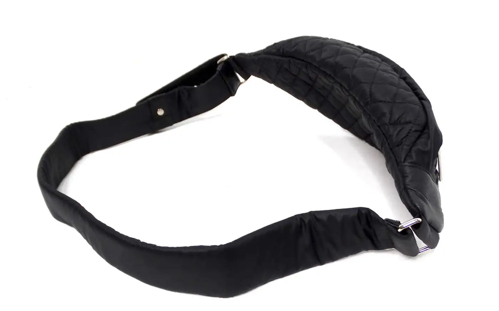 Chanel Black Nylon Quilted Waist Bag
